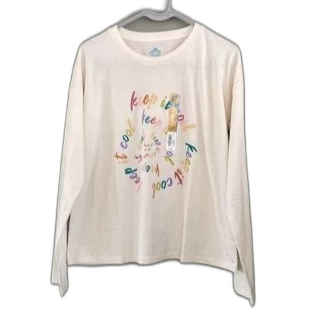 Thereabouts Girls 3XL Long Sleeve Top "Keep it Cool" Logo NWT